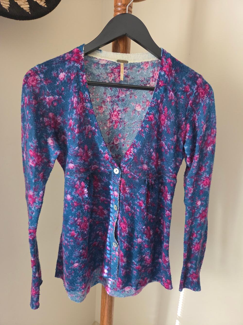 Free People Floral Wool Cardigan – Women’s Medium